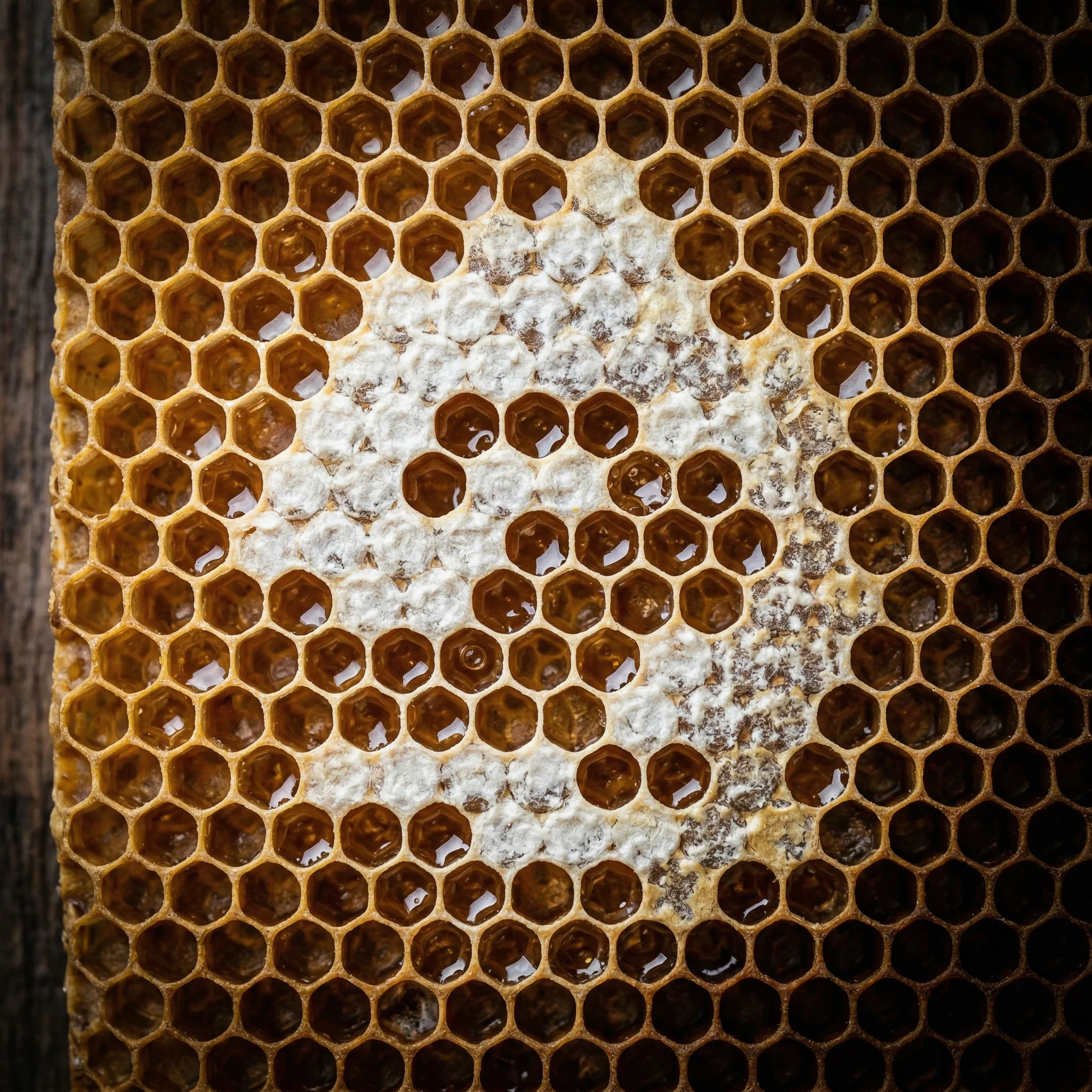 Ramki z miodem — rodzina pszczela na ramce Wielkopolskiej